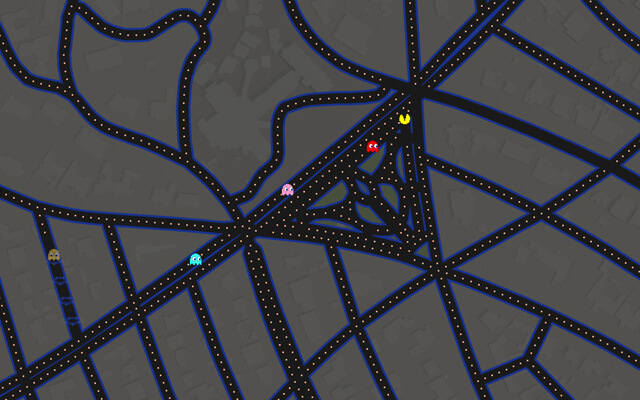 Play Pac-Man on Sunset Boulevard! (Via Google Maps)