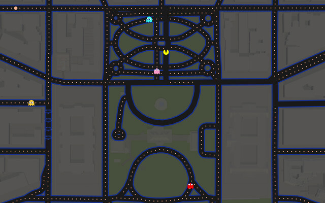 Play Pac-Man on Sunset Boulevard! (Via Google Maps)